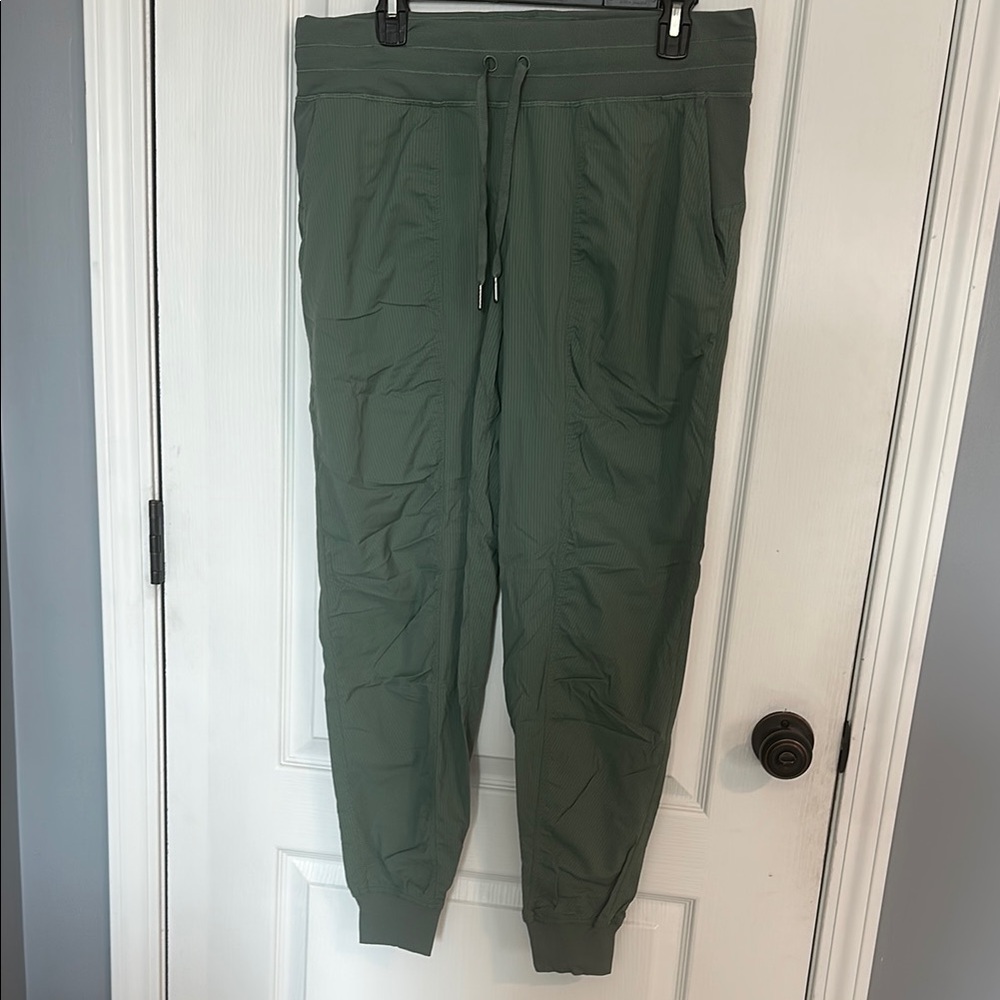 Lululemon dance studio mid-rise cropped pants. Sage green color